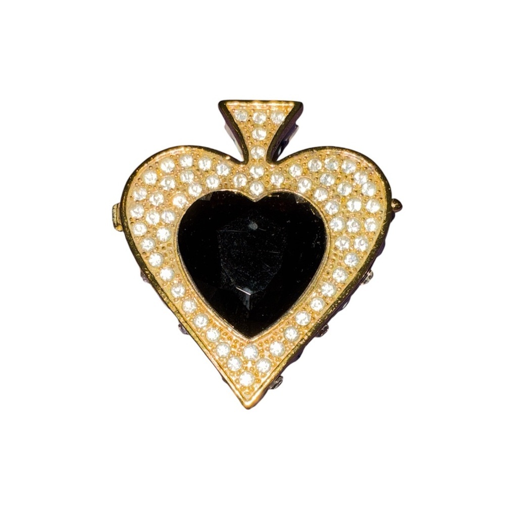 Welforth Jeweled Trinket Box ACE of SPADES, 2" wide